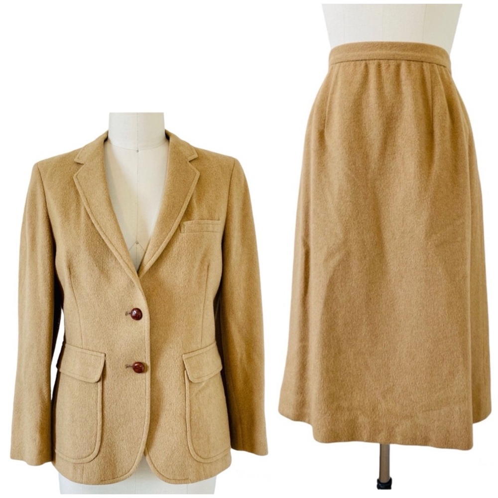 Vintage 60’s/70’s CAMEL HAIR Jacket & Skirt Suit